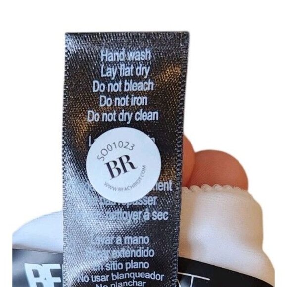 Beach Riot Blair Ribbed Underwire Tie Shoulder Bikini Top White Size Large - Picture 4 of 4